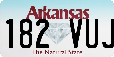 AR license plate 182VUJ