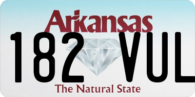 AR license plate 182VUL