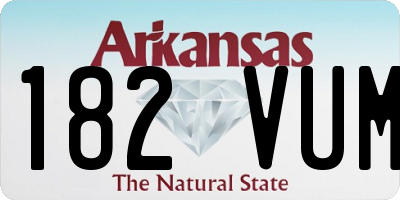 AR license plate 182VUM