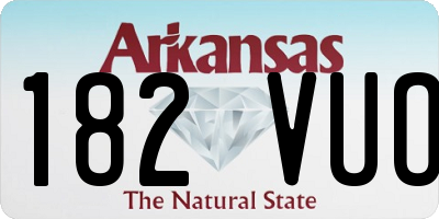 AR license plate 182VUO