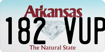AR license plate 182VUP