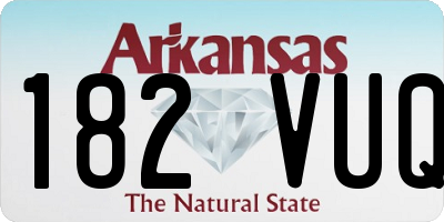 AR license plate 182VUQ