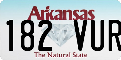 AR license plate 182VUR