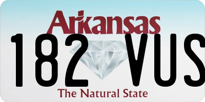 AR license plate 182VUS