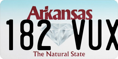 AR license plate 182VUX