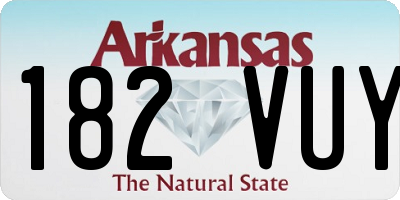 AR license plate 182VUY