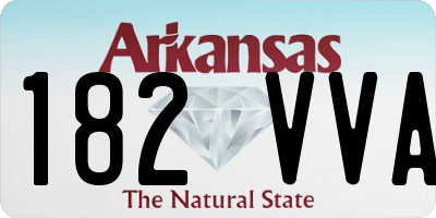 AR license plate 182VVA
