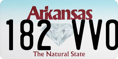 AR license plate 182VVO