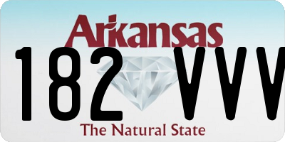 AR license plate 182VVV
