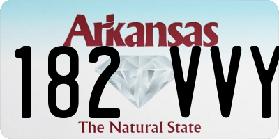 AR license plate 182VVY