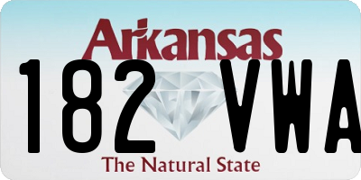 AR license plate 182VWA