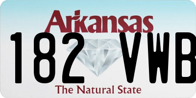 AR license plate 182VWB