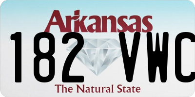 AR license plate 182VWC