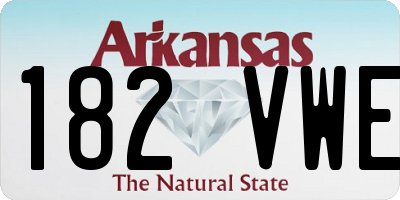 AR license plate 182VWE