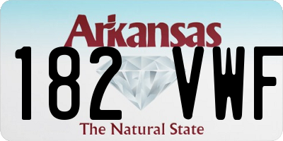 AR license plate 182VWF