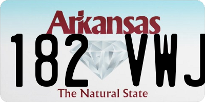 AR license plate 182VWJ