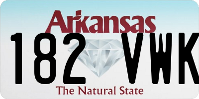 AR license plate 182VWK