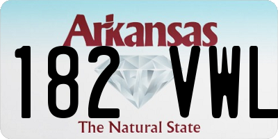 AR license plate 182VWL