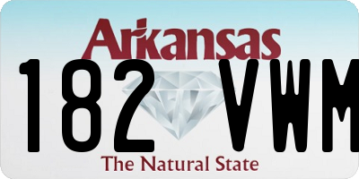 AR license plate 182VWM