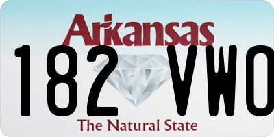 AR license plate 182VWO