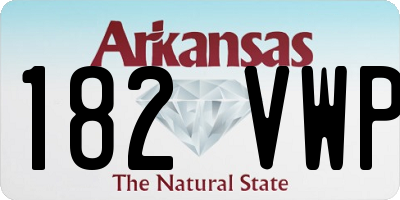 AR license plate 182VWP