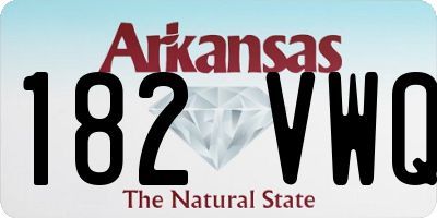 AR license plate 182VWQ