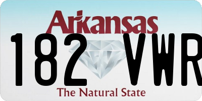 AR license plate 182VWR