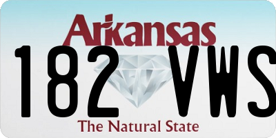 AR license plate 182VWS