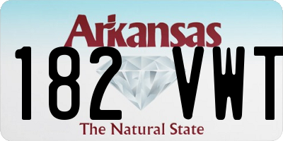 AR license plate 182VWT