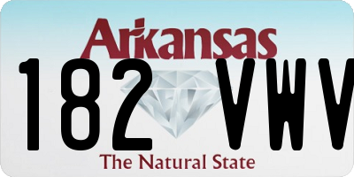 AR license plate 182VWV