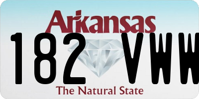 AR license plate 182VWW