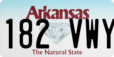 AR license plate 182VWY