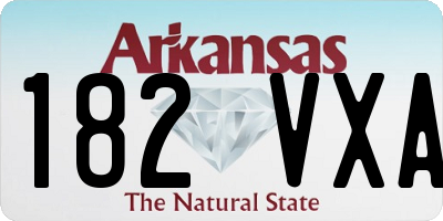 AR license plate 182VXA