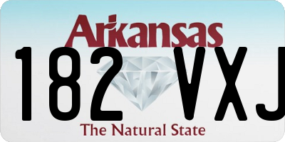 AR license plate 182VXJ