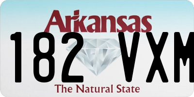 AR license plate 182VXM