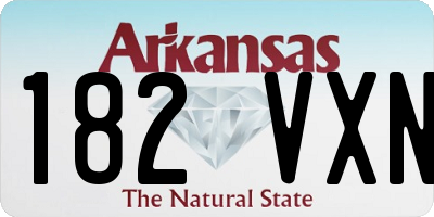 AR license plate 182VXN