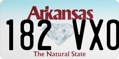 AR license plate 182VXO