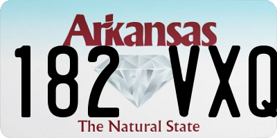 AR license plate 182VXQ