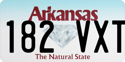 AR license plate 182VXT