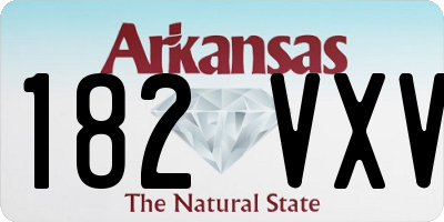 AR license plate 182VXV