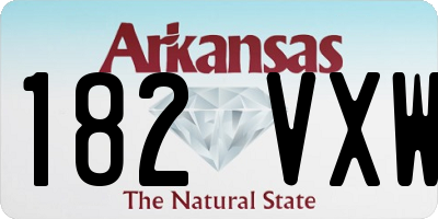 AR license plate 182VXW