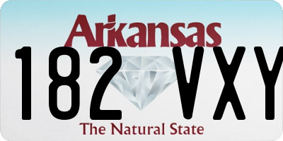 AR license plate 182VXY