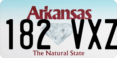AR license plate 182VXZ