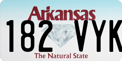 AR license plate 182VYK