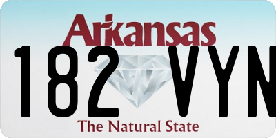 AR license plate 182VYN