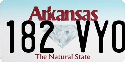 AR license plate 182VYO