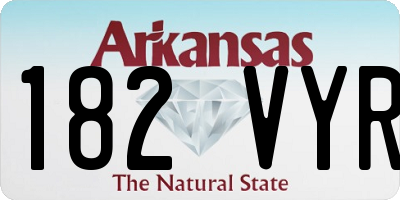 AR license plate 182VYR