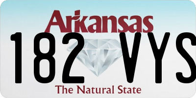 AR license plate 182VYS