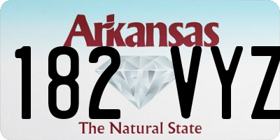 AR license plate 182VYZ