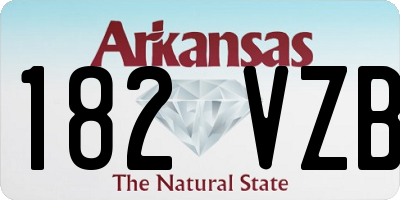 AR license plate 182VZB
